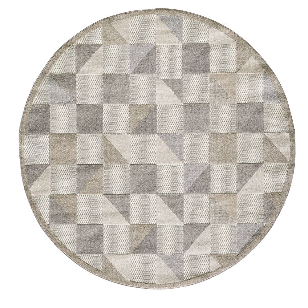 KAS CAA6926 Calla 7 Ft. 10 In. Round Rug in Grey